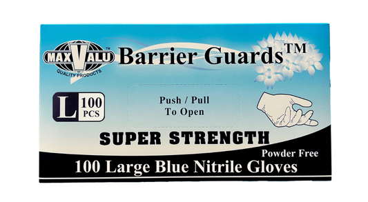 Large Blue Nitrile Gloves Carton/1000