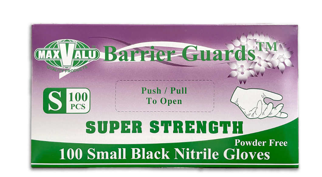 Small Black Nitrile Gloves Carton/1000