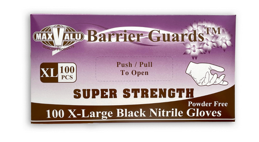 Extra Large Black Nitrile Gloves Carton/1000