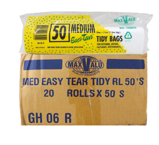 Easy Tear Bin Liners 27L Carton/1000