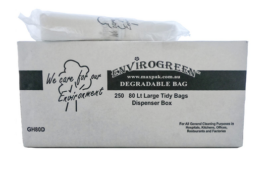 Envirogreen Degradable Bin Liners 80L Carton/250