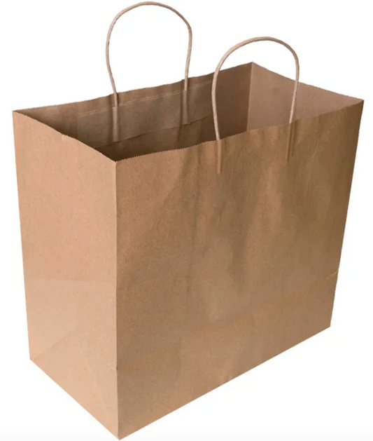 Small Twisted Handle Kraft Paper Carry Bag Carton/250