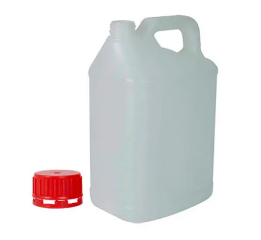 5L Natural Bottle and Red Cap