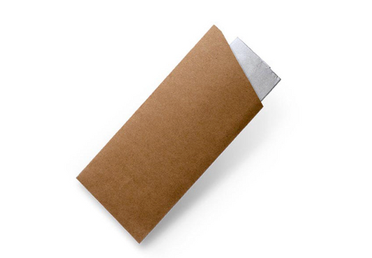Kraft Cutlery Pouch with White Napkin Carton/1000