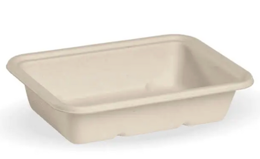 BioPak 500ml Natural Plant Fibre Takeaway Base Carton/500