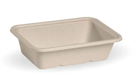 600ml Natural Plant Fibre Takeaway Base Carton/500