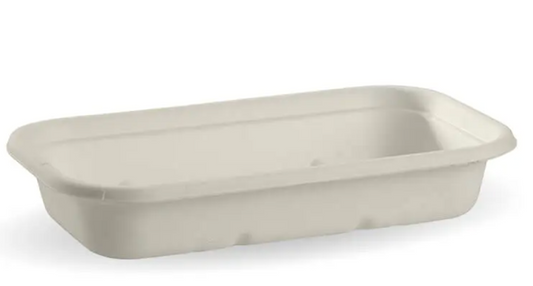 750ml White Plant Fibre Takeaway Base Carton/500