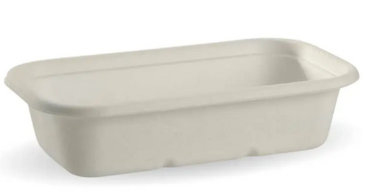 1000ml White Plant Fibre Takeaway Base Carton/500