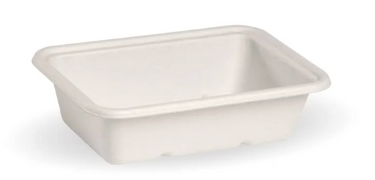600ml White Plant Fibre Takeaway Base Carton/500
