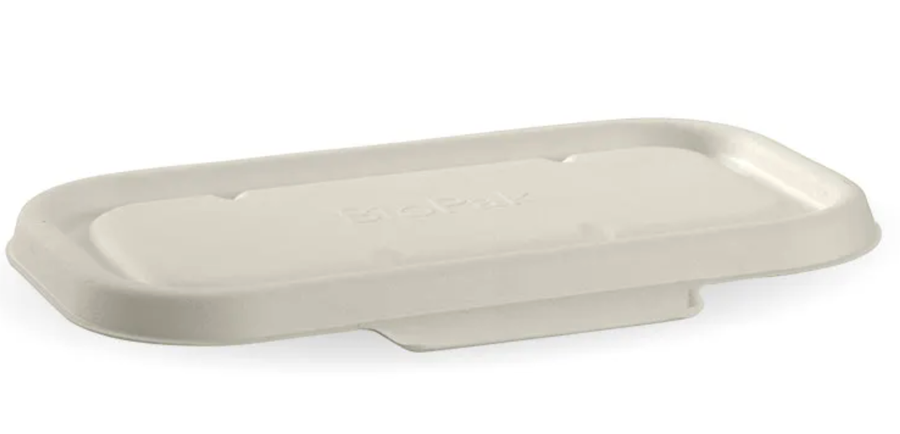 750 & 1,000ml White Plant Fibre Takeaway Lid Carton/500