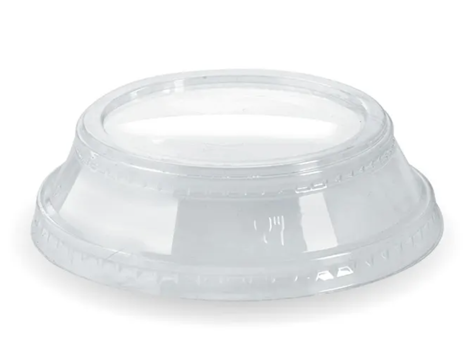 300–700ml Raised Flat No Hole Clear BioCup Lid Carton/1000