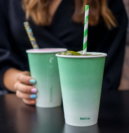280ml / 8oz (80mm) Green Cold Paper BioCup Carton/1000