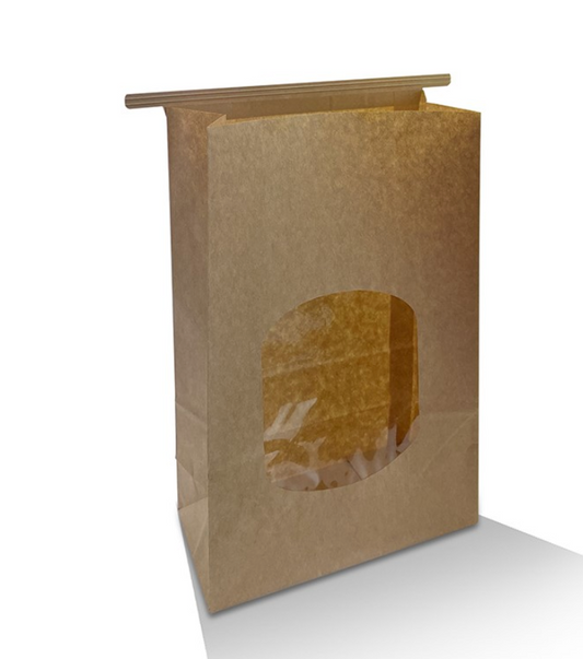 Tin Tie Bag Large with Window (Carton of 500)