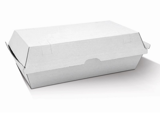 White Snack Box Large Plain (Carton of 200)