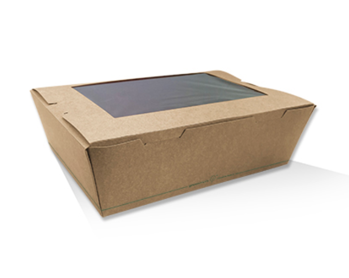 Lunch Box with PLA Window Large (Carton of 200)