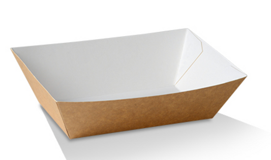 Medium Tray Brown Kraft Cardboard Tray #3 Carton/500