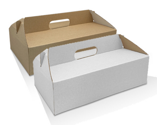 Portable Pack and Carry Catering Box Medium White or Kraft (Carton of 100)