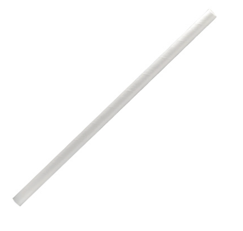 Regular Paper Straw White Plain (Carton of 2500)