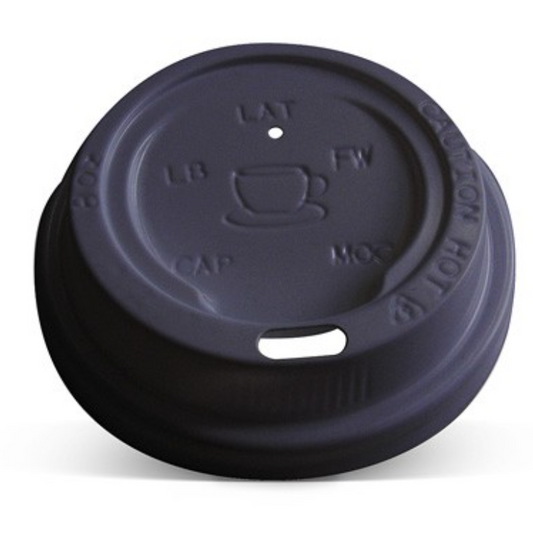 10oz PET Lid Black (Carton of 1000)