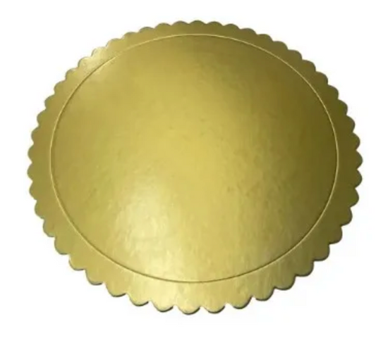 11" Round Scall Gold Cakeboard