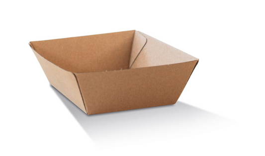 Small Tray Brown Corrugated Plain Kraft (Carton of 500)