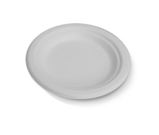 White Sugarcane Round Plate 6" (Carton of 1000)