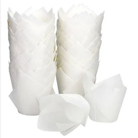 White Muffin Liners 150mmx150mmx50mm
